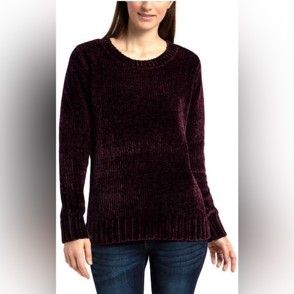 Orvis Sweaters - Orvis Women’s Purple Soft Chenille Long Sleeve Pullover Sweater Top Sz M